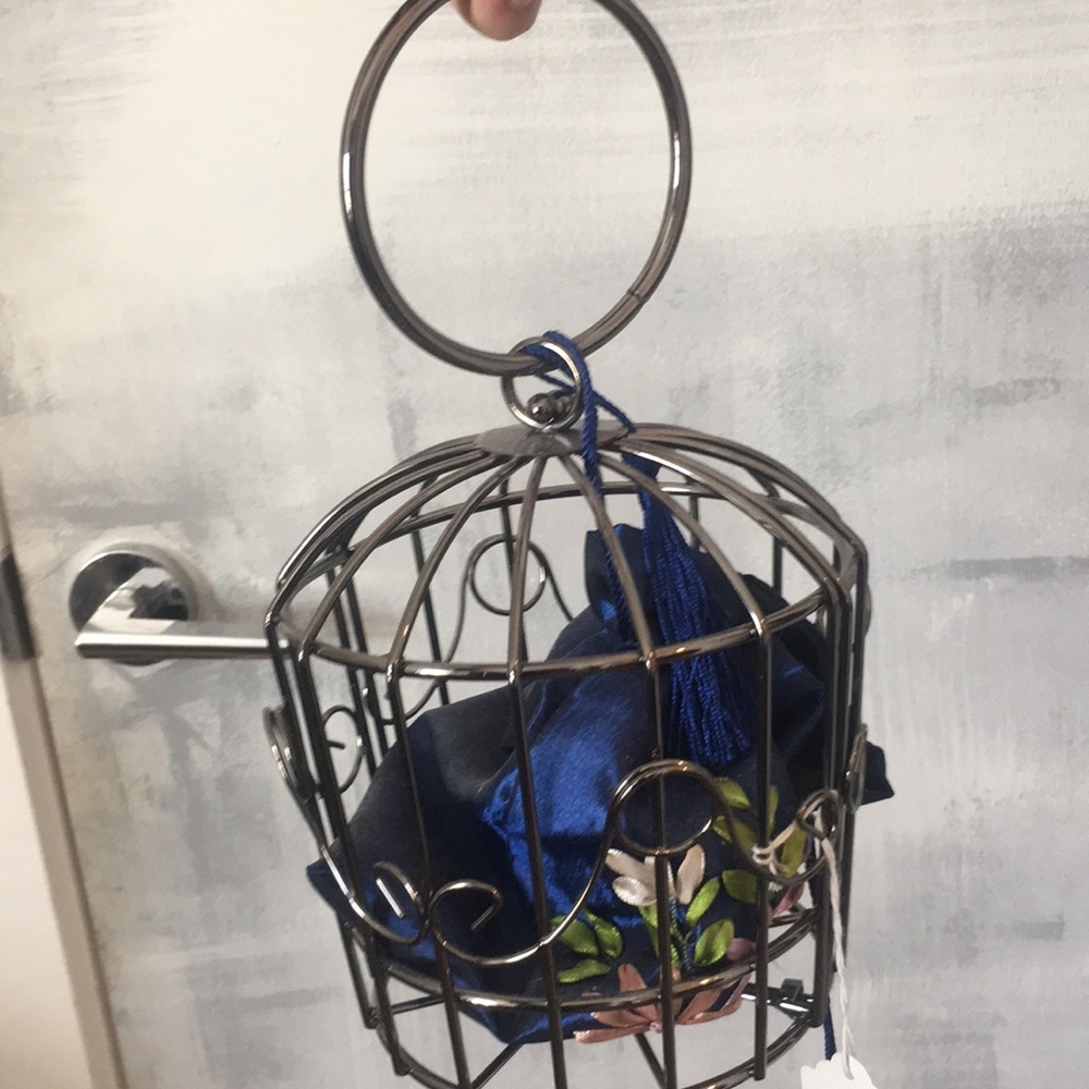 2pc Vintage Cage Purse + Inner Pouch
